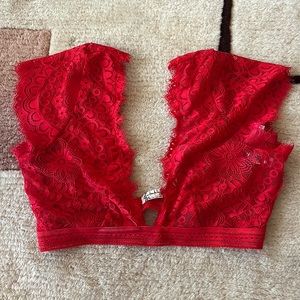 Free people red bralette